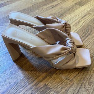 Exclusive Lorny Twist Front Mules in Blush